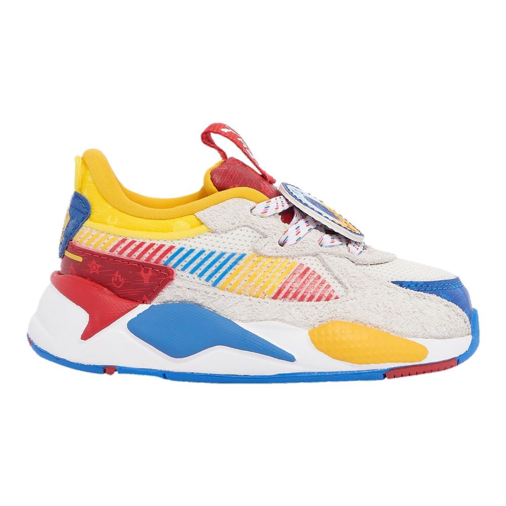 Puma RS-X Paw Patrol Team AC Girls' Toddler Shoes,Warm White/for All Time Red, 5